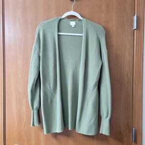 BOGO A New Day Olive Green Open Front Cardigan Size Small